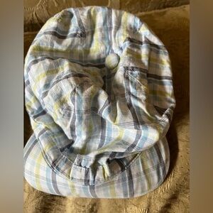 Gap Plaid Hat blue, yellow & white cotton